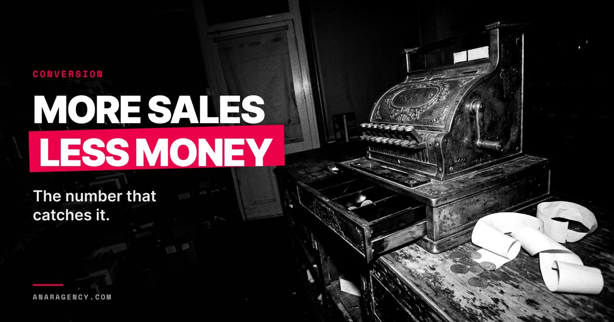 Featured image for the article: MORE SALES LESS MONEY. The number that catches it.