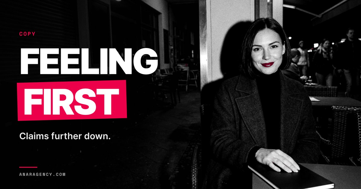 Featured image for the article: FEELING FIRST. Claims further down.