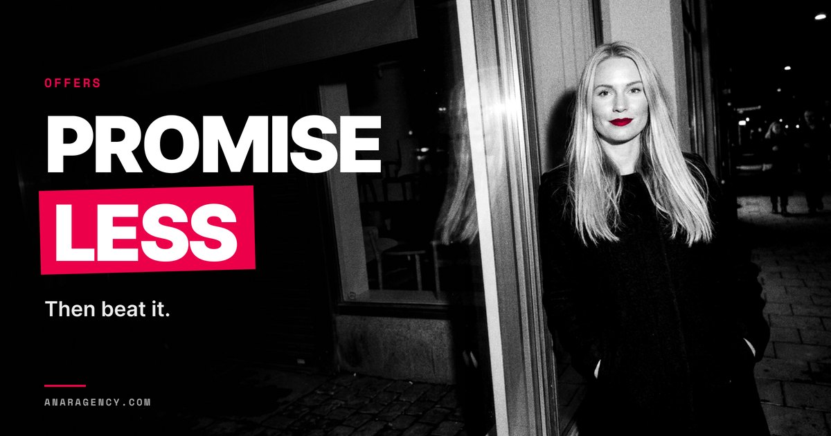 Featured image for the article: PROMISE LESS. Then beat it.