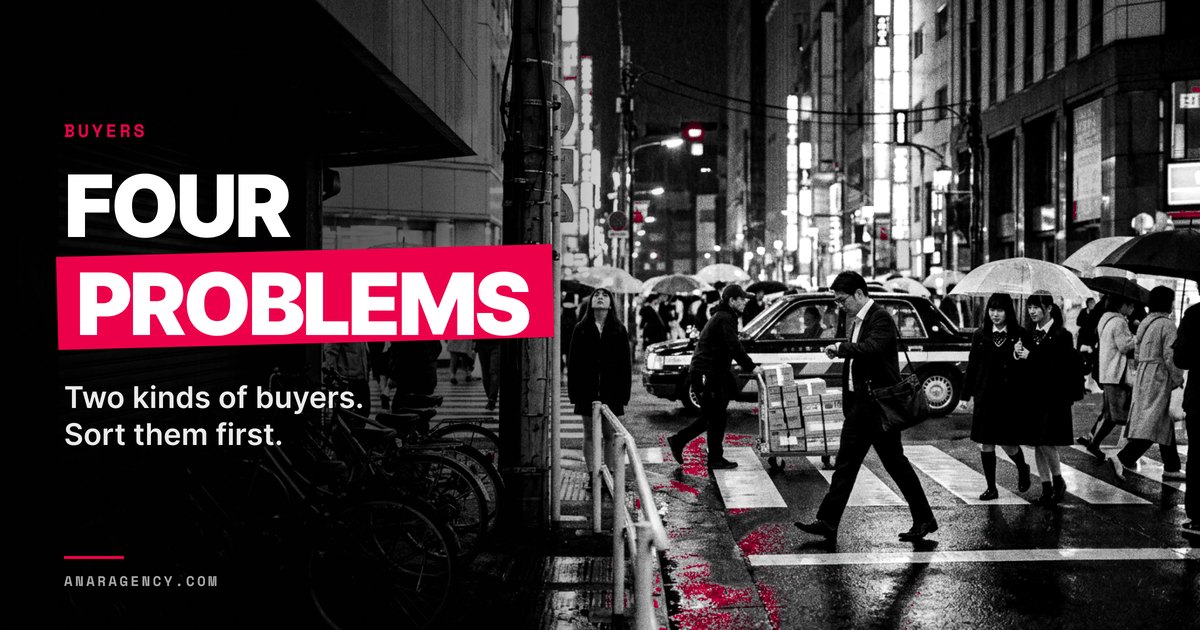 Featured image for the article: FOUR PROBLEMS. Two kinds of buyers. Sort them first.