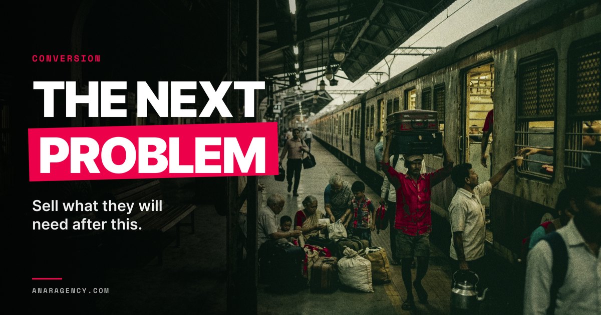 Featured image for the article: THE NEXT PROBLEM. Sell what they will need after this.