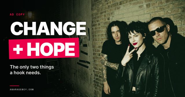 Featured image for the article: CHANGE + HOPE. The only two things a hook needs.