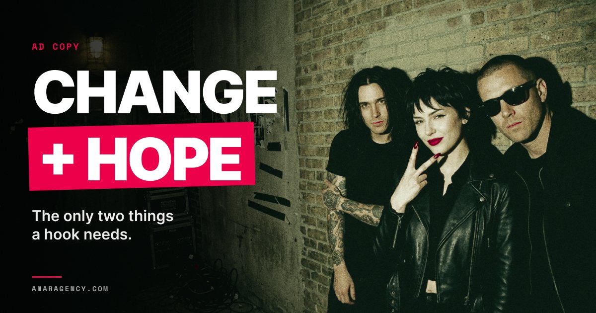 Featured image for the article: CHANGE + HOPE. The only two things a hook needs.