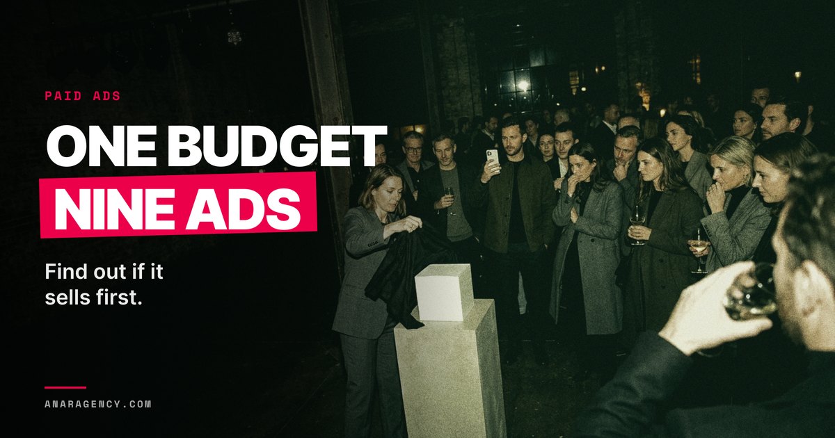 Featured image for the article: ONE BUDGET NINE ADS. Find out if it sells first.