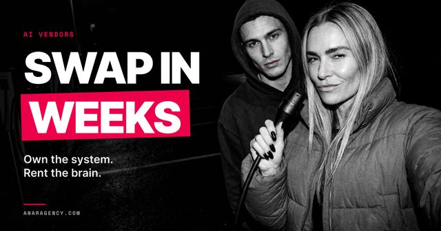 Featured image for the article: SWAP IN WEEKS. Own the system. Rent the brain.