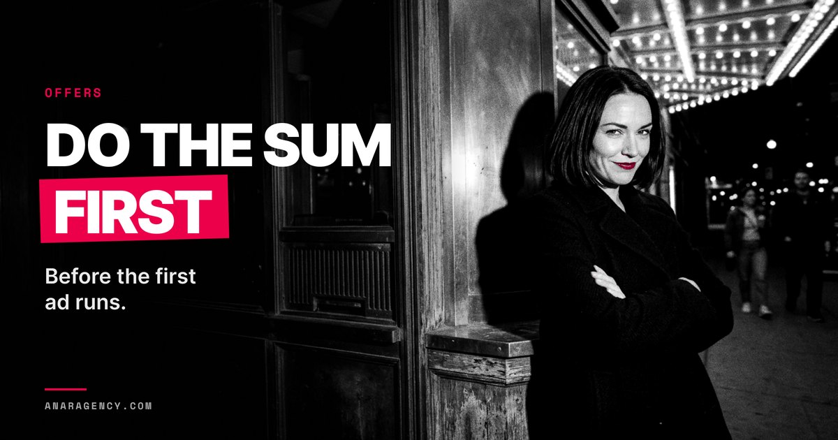 Featured image for the article: DO THE SUM FIRST. Before the first ad runs.
