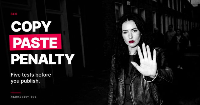 Featured image for the article: COPY PASTE PENALTY. Five tests before you publish.