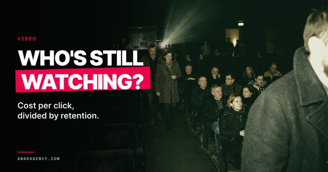 Featured image for the article: WHO'S STILL WATCHING?. Cost per click, divided by retention.