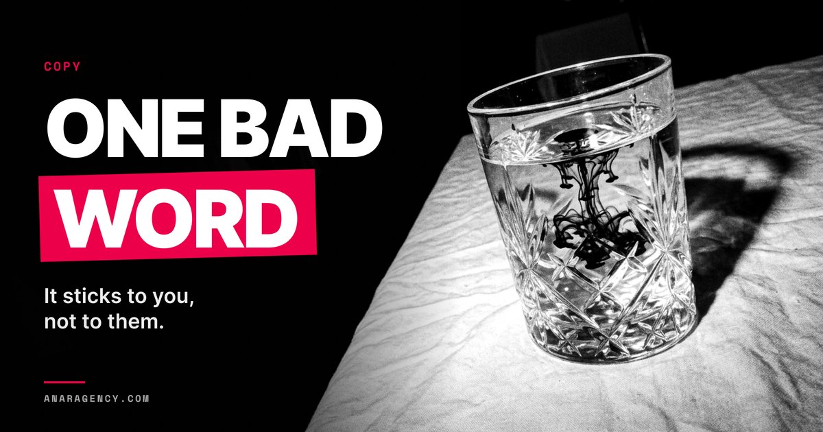 Featured image for the article: ONE BAD WORD. It sticks to you, not to them.
