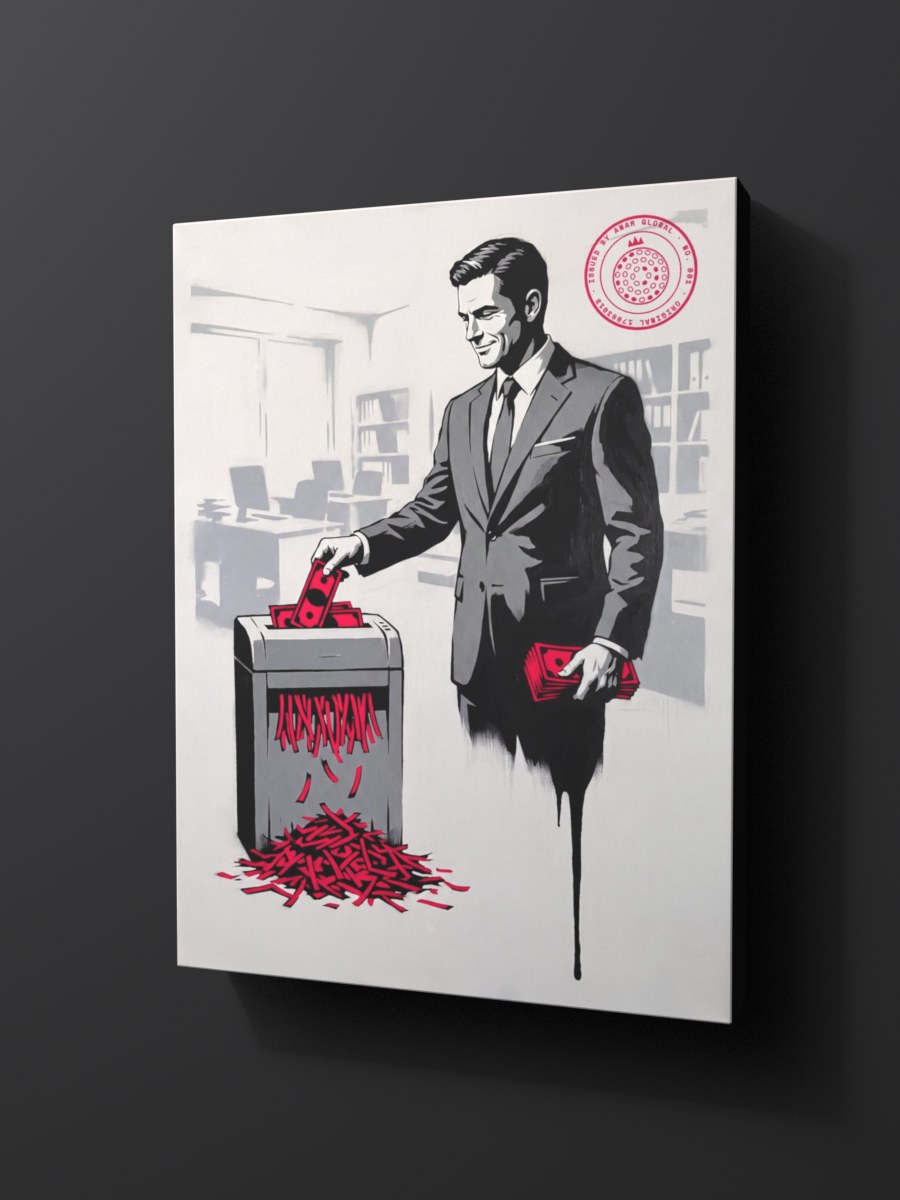 Anar Global No. 001 as a thick gallery-wrap canvas print