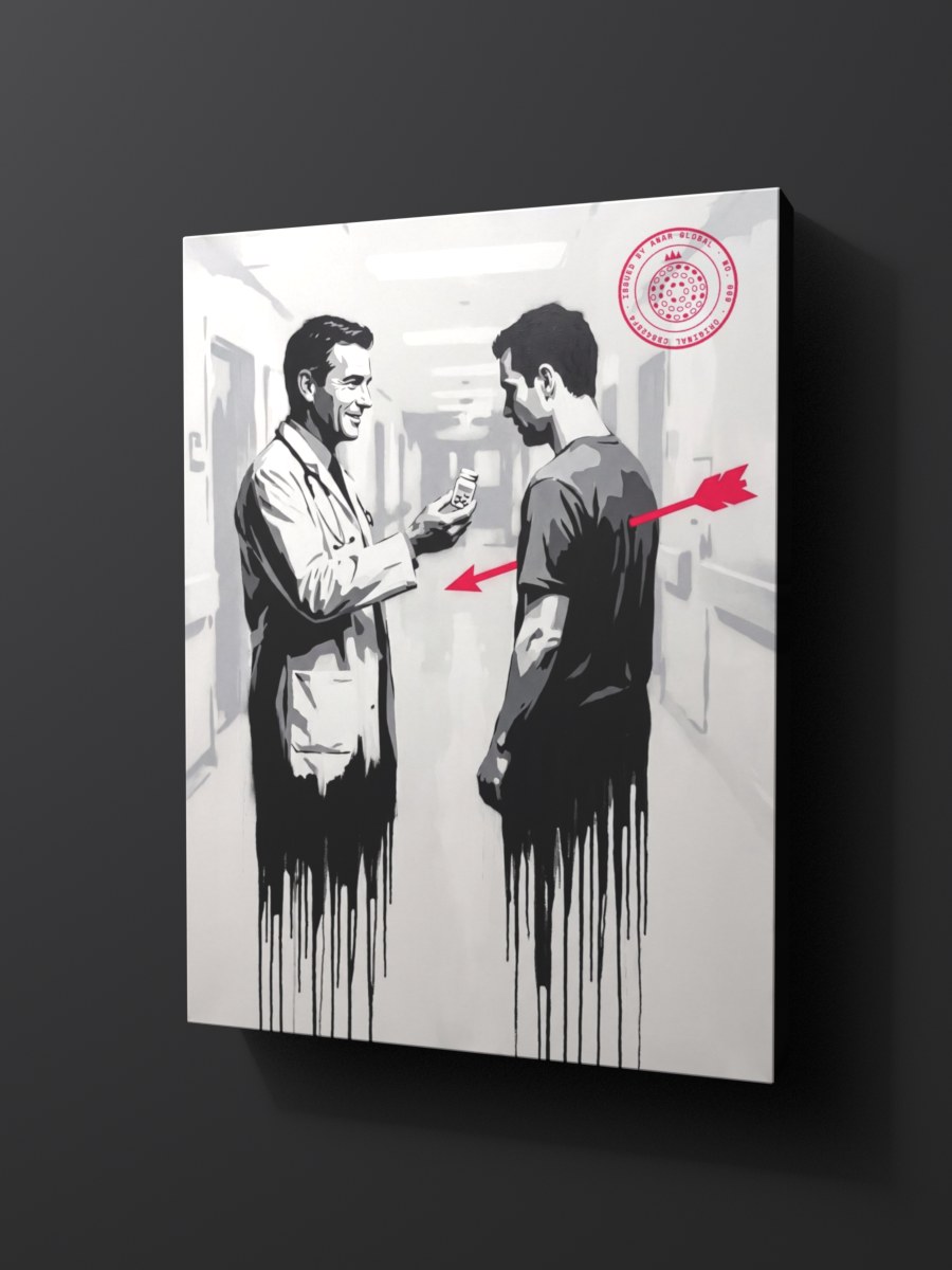Anar Global No. 009 as a thick gallery-wrap canvas print