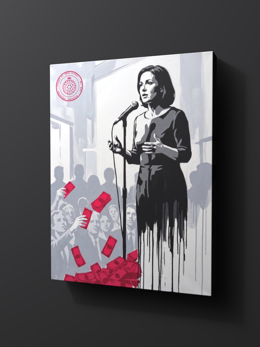 Anar Global No. 010 as a thick gallery-wrap canvas print